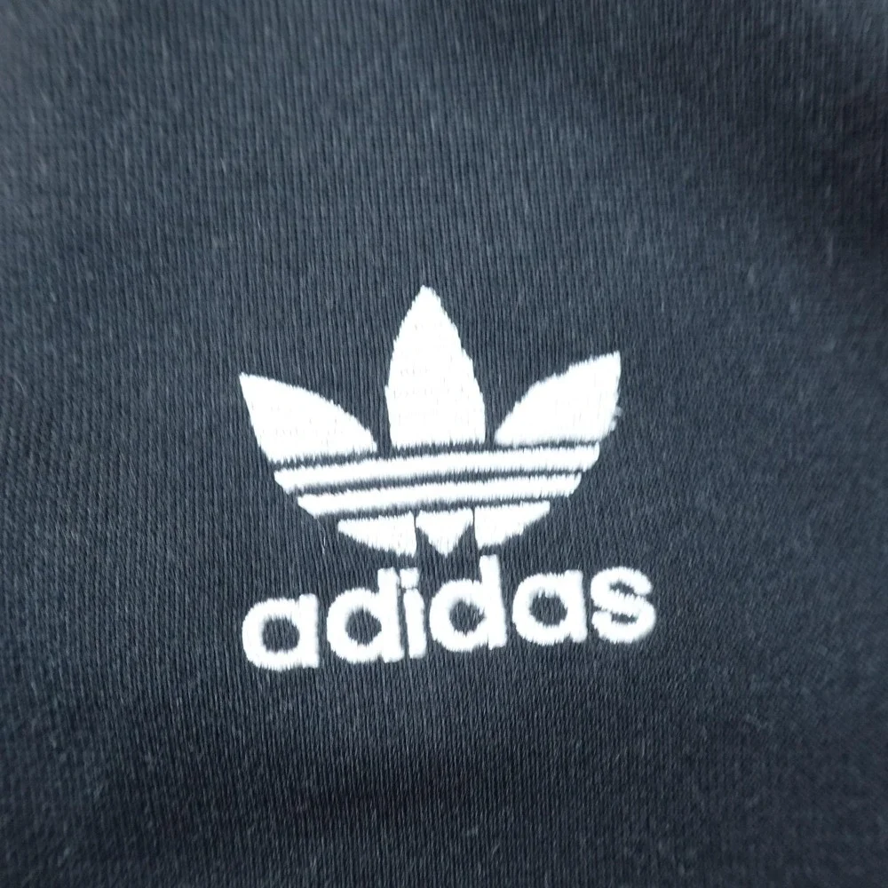 Adidas Jacket Mens L Black Firebird Trefoil Track Full Zip Athletic Coat Workout
